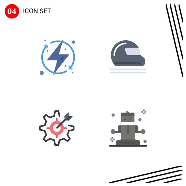 Set Von Modernen Symbolen Symbole Zeichen Für Ladung Sport Energie — Stockvektor
