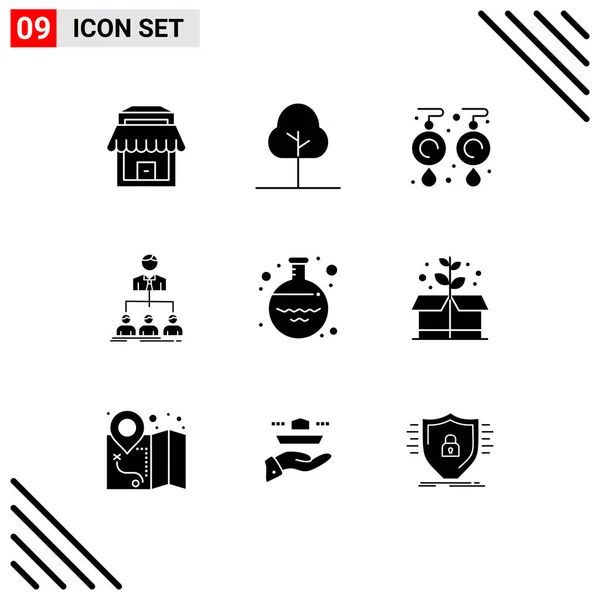 Creative Icons Modern Jelek Szimbólumok Gyógyszertár Flaska Ékszer Cég Szervezet — Stock Vector