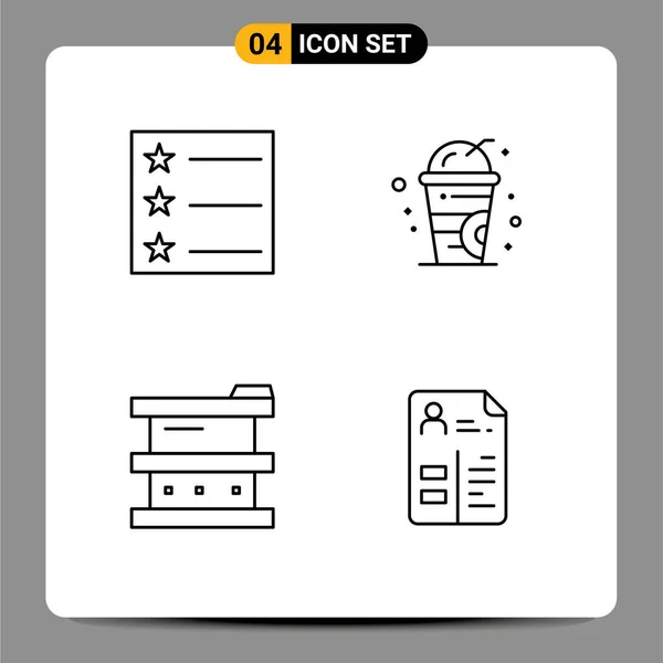 Creative Icons Modern Jelek Szimbólumok Elrendezés Laboratórium Ital Biológia Szerkeszthető — Stock Vector