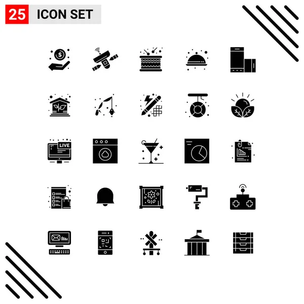 Universal Icon Symbols Group Modern Solid Glyphs Ware Kitchen Space — Stock Vector