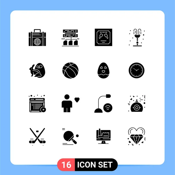 Universal Icon Symbols Group Modern Solid Glyphs Easter Egg Envelope — Stock Vector