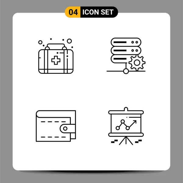 Universal Icon Symbols Group Modern Filledline Flat Colors First Aid — Stockový vektor