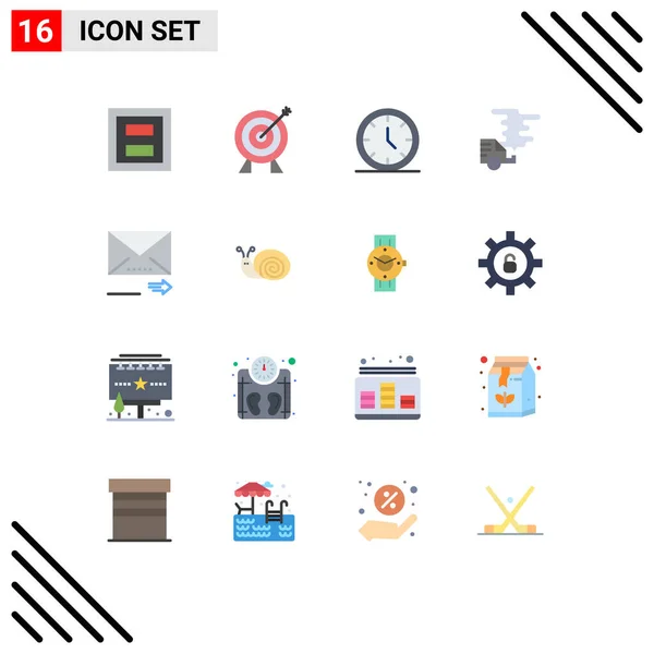 Stock Vector Icon Pack Line Signs Symbols Pollution Emissions Money — Stockový vektor