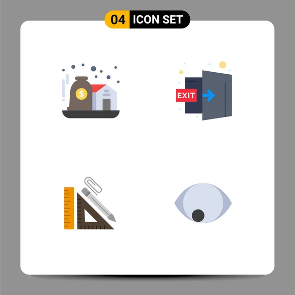 User Interface Flat Icon Pack Modern Signs Sysymbols Asset Construction — Archivo Imágenes Vectoriales