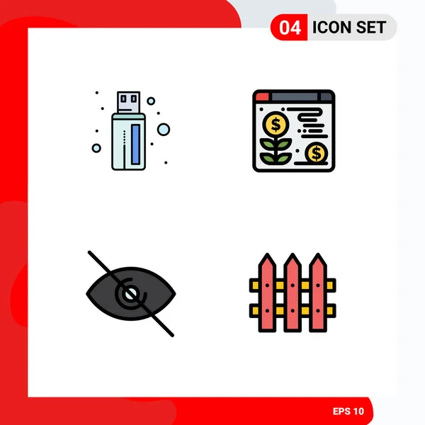 Set Dari Modern Icons Tanda Tanda Untuk Kabel Konstruksi Web - Stok Vektor