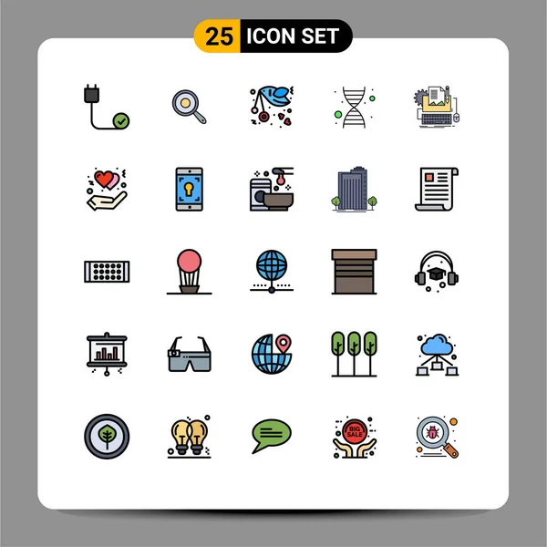 Universal Icon Symbols Group Modern Filled Line Flat Colors Type — Διανυσματικό Αρχείο