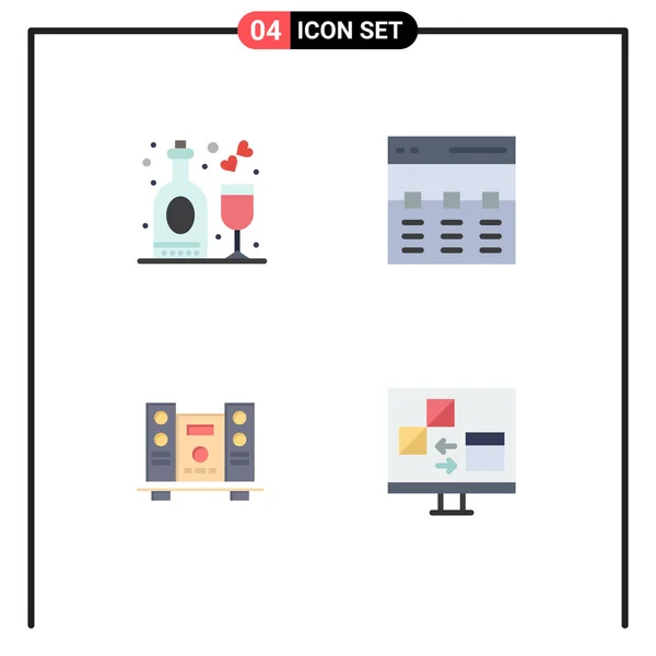 Flat Icon Koncept För Webbplatser Mobile Apps Fest Woofer Vin — Stock vektor