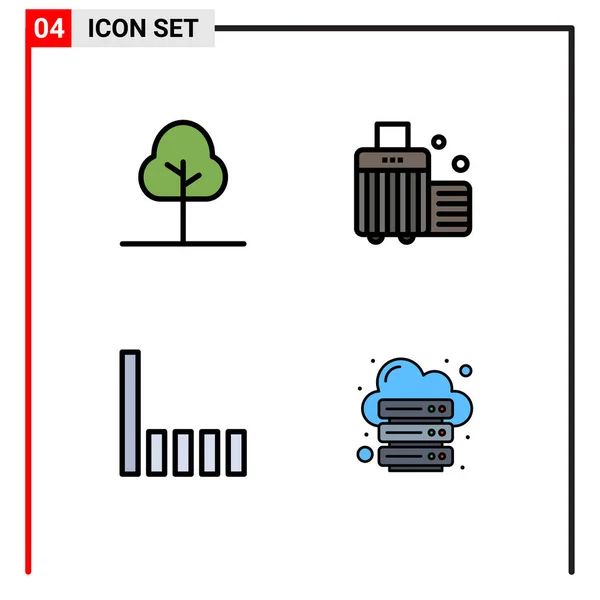 User Interface Filledline Flat Color Pack Modern Signs Symbols Tree — Stockový vektor