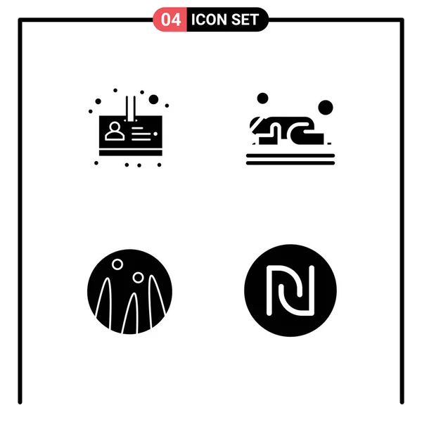 Stock Vector Icon Pack Line Signs Symbols Employee Hair Therapy — Stock Vector