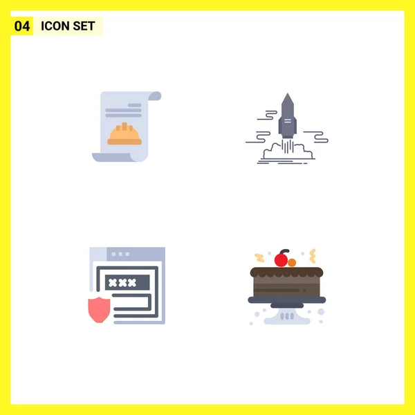 User Interface Pack Basic Flat Icons Invitation Gdpr Invite App — Stockový vektor