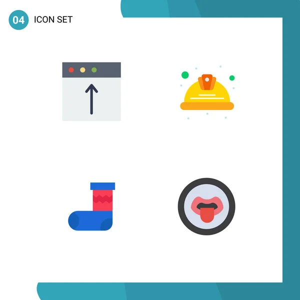 Interface Usuário Flat Icon Pack Modern Signs Symbols App Celebration — Vetor de Stock