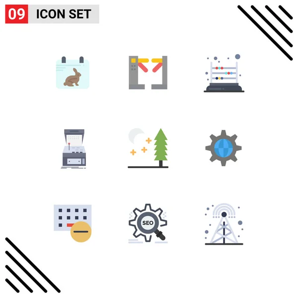 Modern Set Flat Színek Szimbólumok Mint Játék Játék Játék Konzol — Stock Vector