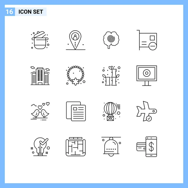 Stock Vector Icon Pack Line Signs Symbols Hardware Computers Navigation — Stock Vector