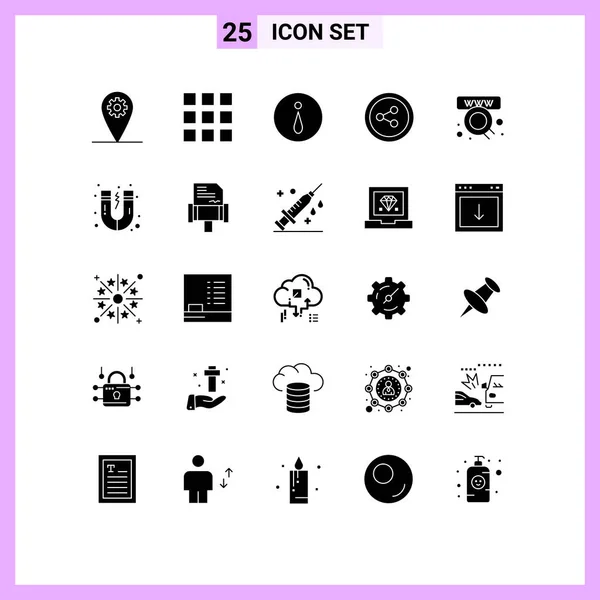 Set Modern Icons Sysymbols Signs Book Magnet Share Attraction Shop — Archivo Imágenes Vectoriales