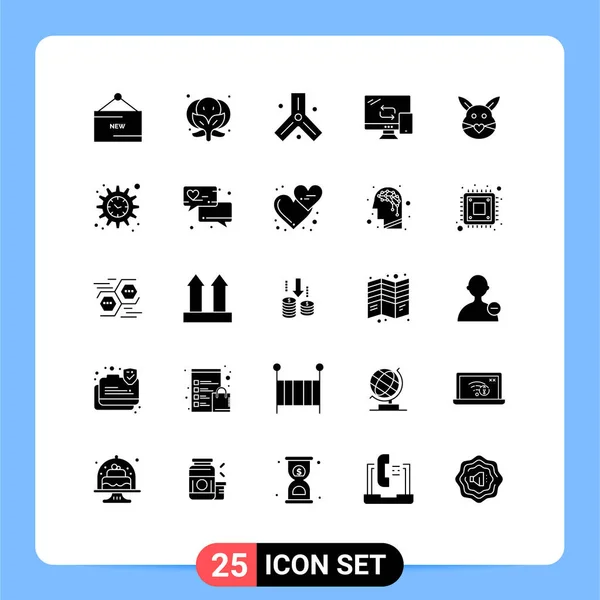 Stock Vector Icon Pack Van Line Signs Symbolen Voor Konijn — Stockvector