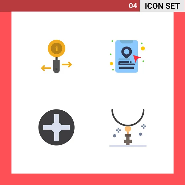 Universal Icon Symbols Gruppe Von Modernen Flachen Icons Von Informationen — Stockvektor