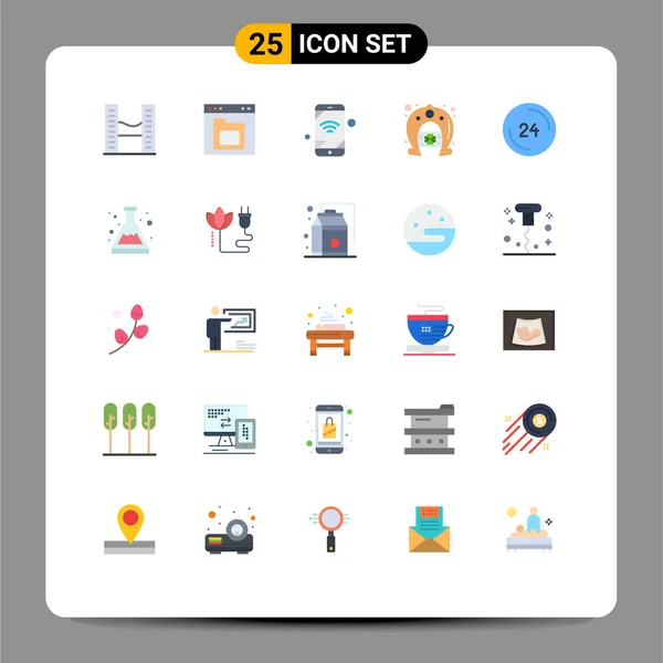 Universal Icon Symbols Group Modern Flat Colors Call Horseshoe Interface — Διανυσματικό Αρχείο