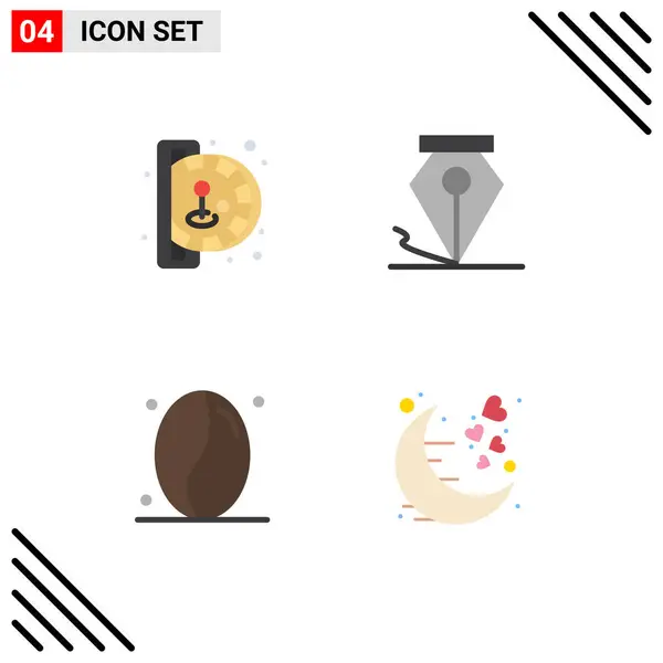 Universal Flat Icons Set Web Mobile Applications Inserir Moeda Grãos — Vetor de Stock