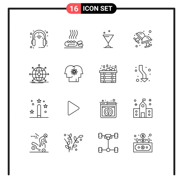 Icône Vectorielle Stock Paquet Signes Symboles Ligne Pour Les Entreprises — Image vectorielle
