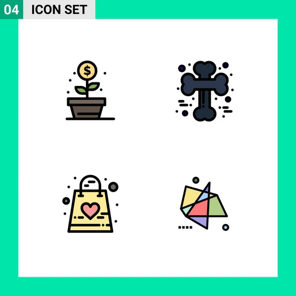 Universal Icon Symbols Group Modern Filledline Flat Colors Earnings Baby - Stok Vektor