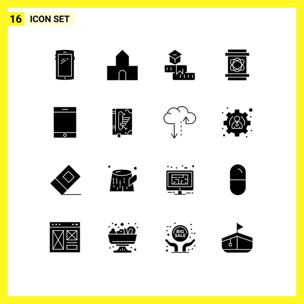 Stock Vector Icon Pack Mit Linienzeichen Und Symbolen Für Raum — Stockvektor