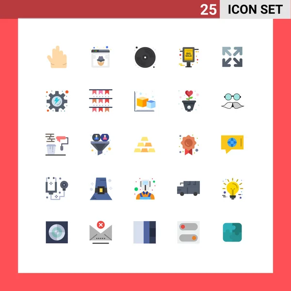 Set Modern Icons Symbols Signs Direction Sale Notice Sale Advertisement — Stock Vector