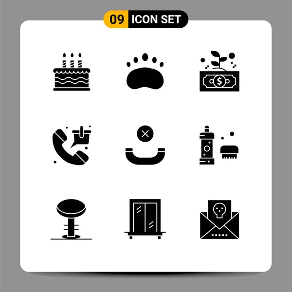 Universal Icon Symbols Group Modern Solid Glyphs Shopping Phone Business — 스톡 벡터