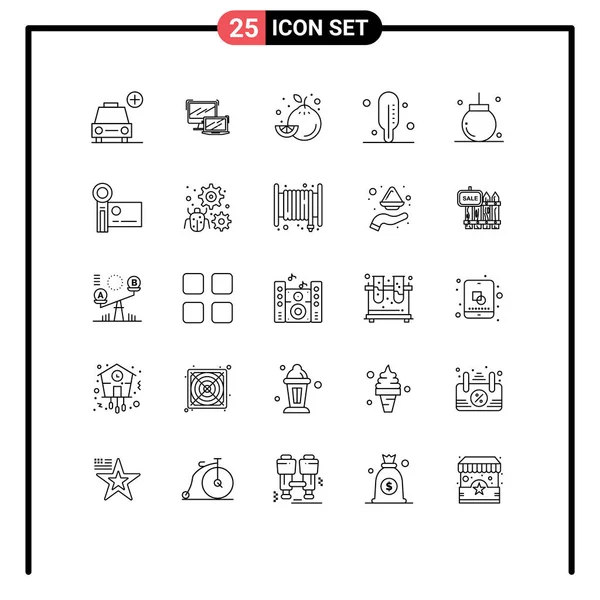 25行标识和符号 用于装饰 医用可编辑向量设计元素 — 图库矢量图片