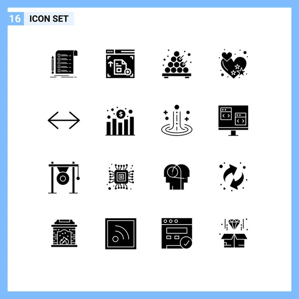 Stock Vector Icon Pack Mit Linienzeichen Und Symbolen Für Rechts — Stockvektor