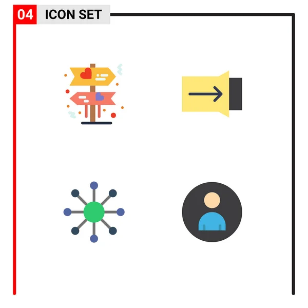 Flat Icon Concept Voor Websites Mobiel Apps Board Menselijk Gebaar — Stockvector