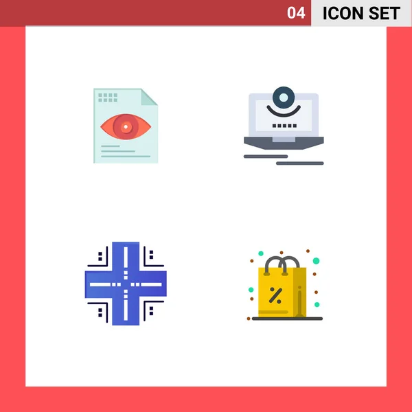 Editable Vector Line Pack Simple Flat Icons File Computing Computing — Vector de stock