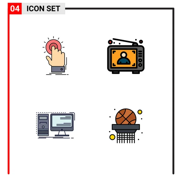 Creative Icons Modern Signs Sysymbols Touch Marketing Advertisement Desktop Editable — Archivo Imágenes Vectoriales
