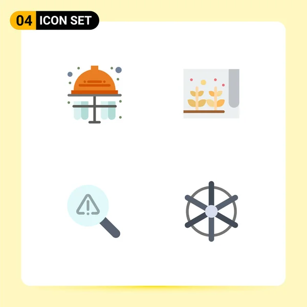 Creative Icons Modern Signs Sysymbols Test Search Hard Hat Plant — Vector de stock