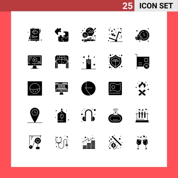 Universal Icon Symbols Group Modern Solid Glyphs Szállítási Puzzle Iroda — Stock Vector