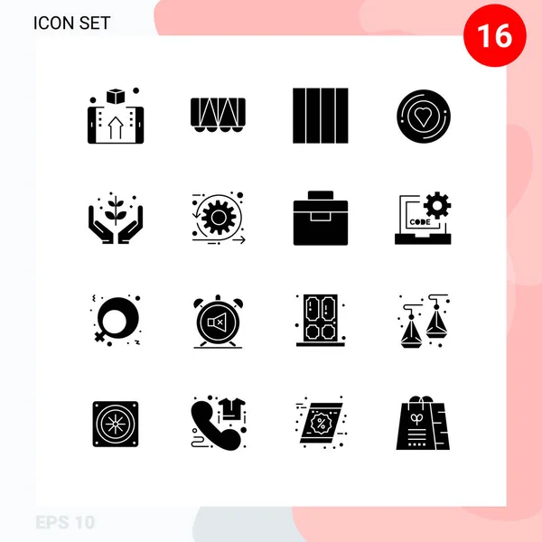 사용자 인터페이스 Glyphs 의주기 그리드 프린터 Editable Vector Design Elements — 스톡 벡터