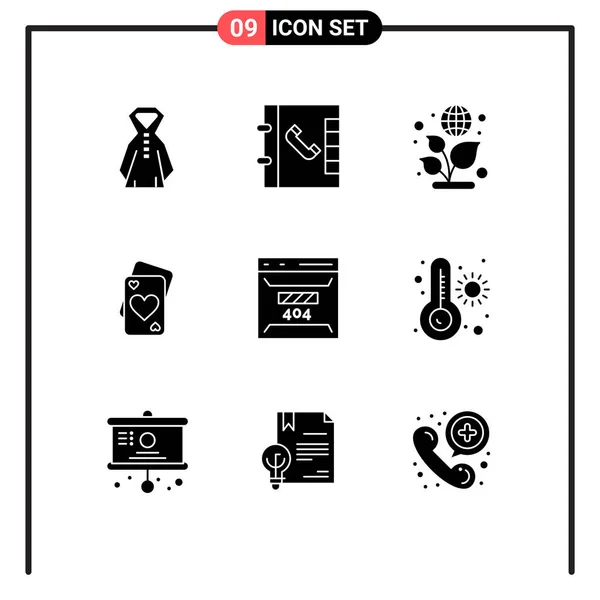 Interface Utilisateur Glyphe Solide Pack Signes Symboles Modernes Compteur Page — Image vectorielle