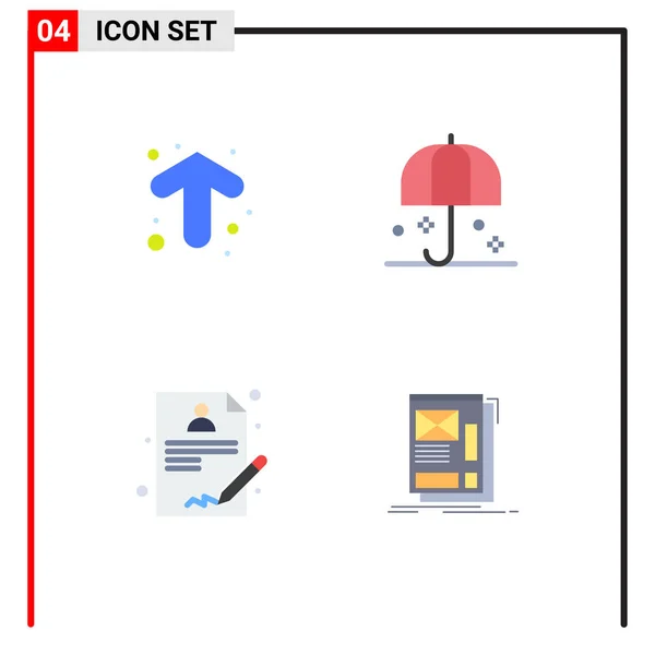 Flat Icon Concept Websites Mobile Apps Arrow Medical Direction Rain — Stock Vector