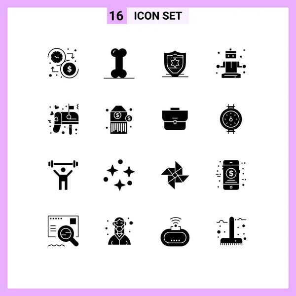 Set Modern Icons Sysymbols Signs Love Box Joints Wellness Meditation — Archivo Imágenes Vectoriales