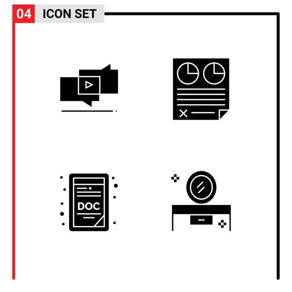 Solid Gyph Concepto Para Sitios Web Móviles Aplicaciones Viral Documentación — Vector de stock