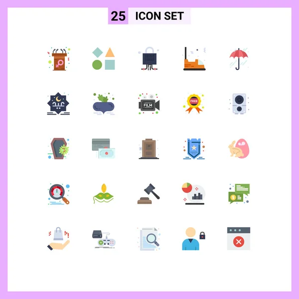 Universal Icon Symbols Group Modern Flat Colors Entertainment Travel Toy — Stockový vektor