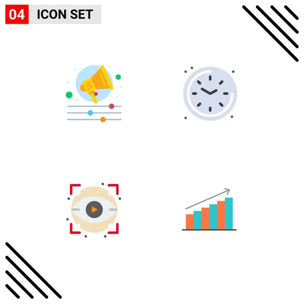 Editable Vector Line Pack Simple Flat Icons Alert View Home — Archivo Imágenes Vectoriales