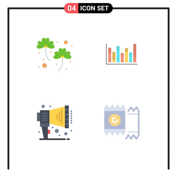 Universal Icon Symbols Group Modern Flat Icons Clover Megafone Patrick —  Vetores de Stock