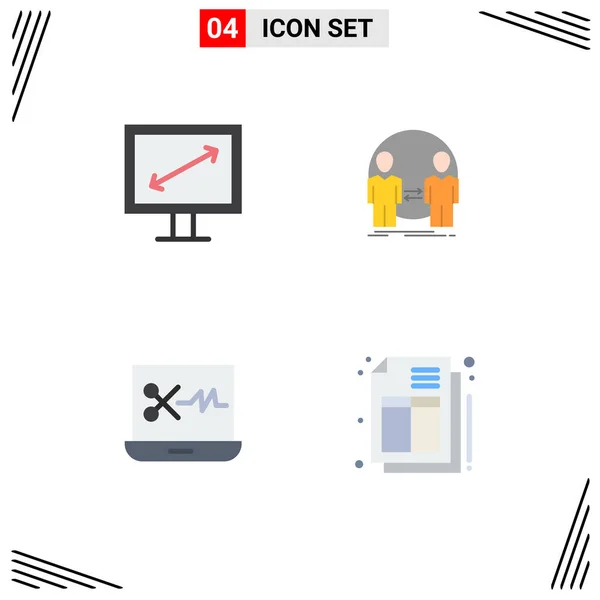 Universal Flat Icons Set Web Mobile Applications Diagonal Audio Editační — Stockový vektor