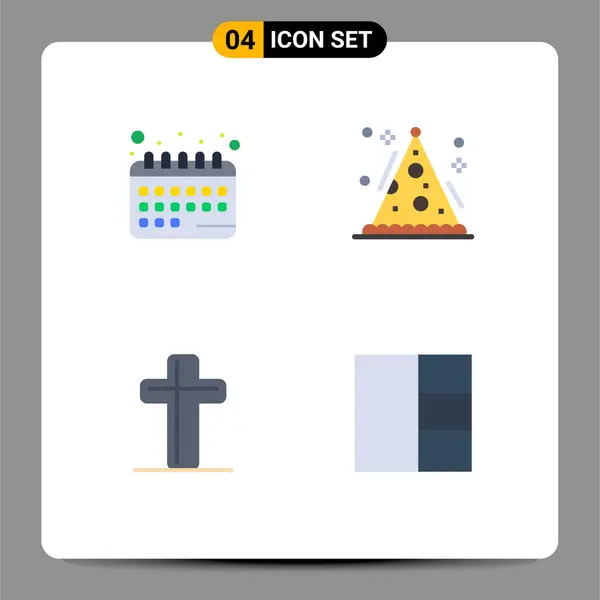 Konsep Flat Icon Untuk Website Penunjukan Mobile Dan Apps Christian - Stok Vektor