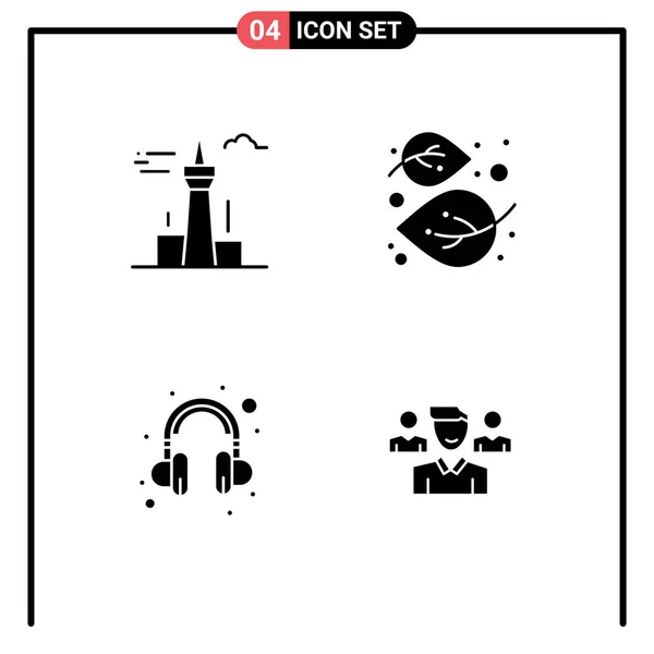 Set Von Modernen Symbolen Symbole Zeichen Für Architektur Und Stadt — Stockvektor
