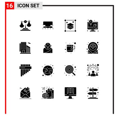 Stock Vector Icon Pack of 16 Line Signs and Symbols for building, business report, water, business idea, misc Editable Vector Design Elements vector Stock Vector Icon Pack of 16 Line Signs and Symbols for building, business report, water, business idea, misc Editable Vector Design Elements vector