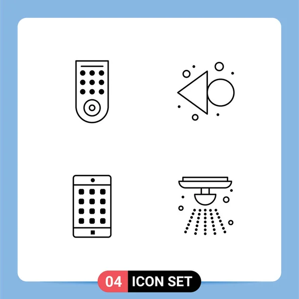 Set Icone Moderne Simboli Segni Controllo Password Freccia Applicazione Avviso — Vettoriale Stock