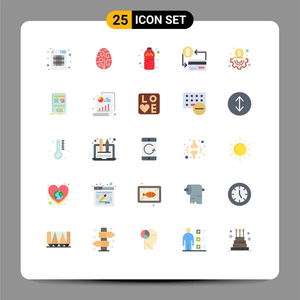 Vector Icon Pack Line Signs Symbols Business Credit Holiday Cashless — 스톡 벡터