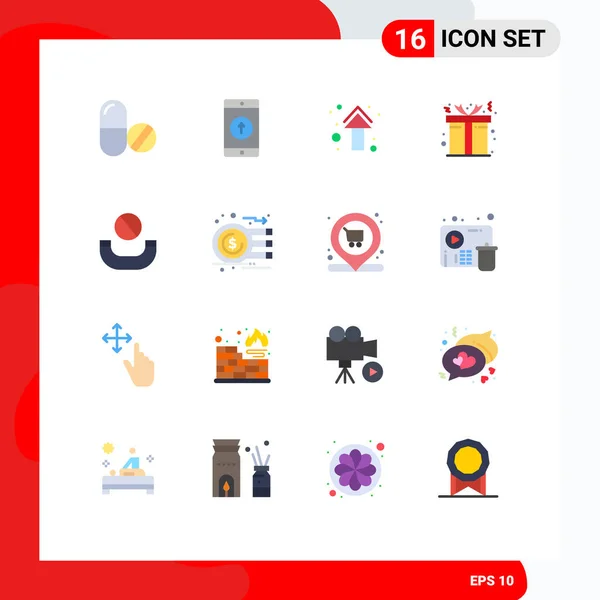 Set Modern Icons Sysymbols Signs Call Christmas Sent Box Direction — Vector de stock