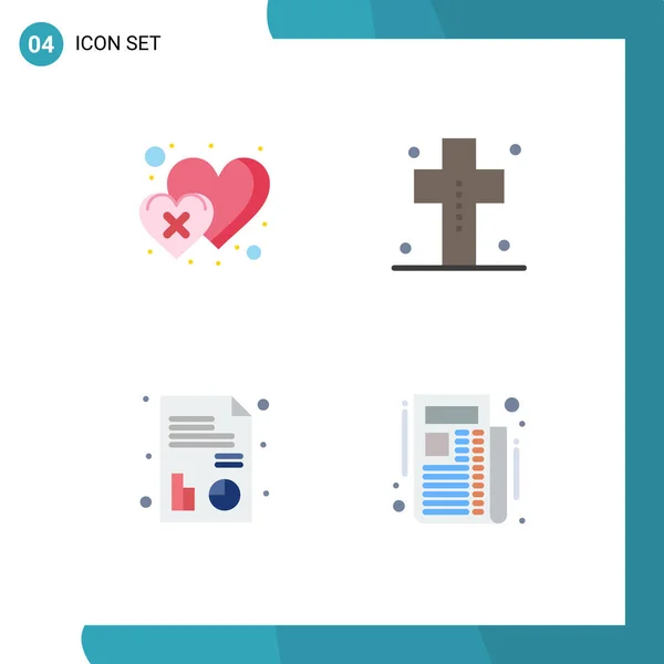 Set Icone Piatte Universali Applicazioni Web Mobili Antipatia Medico Croce — Vettoriale Stock